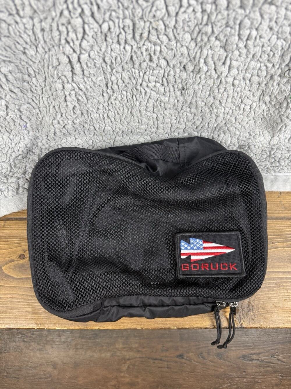 Goruck Packing Cube Black Mesh Storage Medium Zip Bag